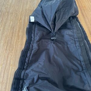 Black Hooded Jacket with Zip Closure